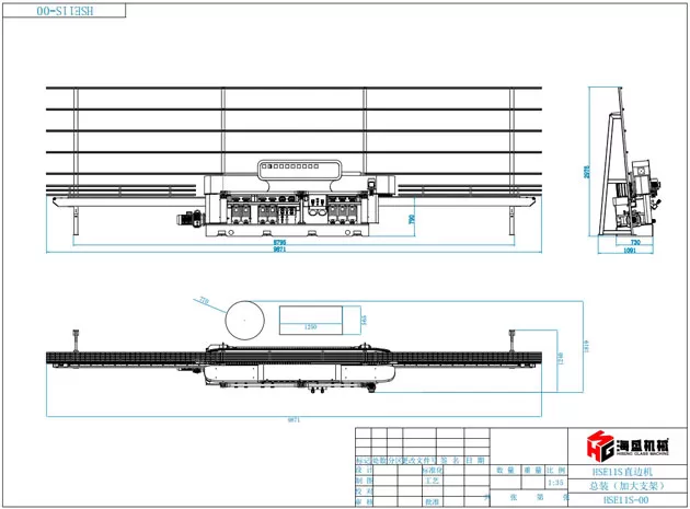 Стеклянная прямая линия обрезная машина HSE-11S