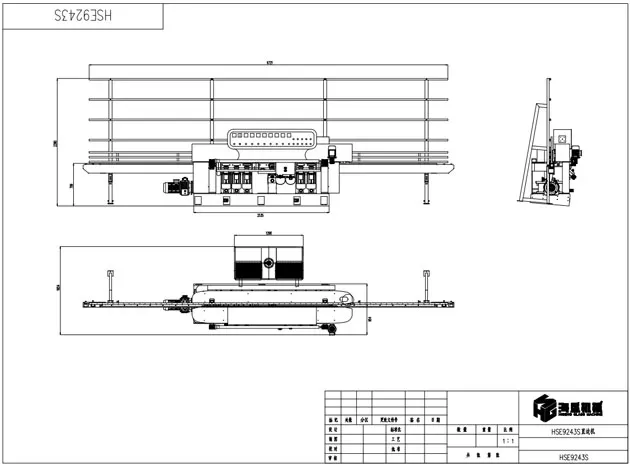 Стеклянная прямая линия обрезная машина HSE-9243S